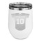 Baseball Jersey Stainless Wine Tumblers - White - Double Sided - Front
