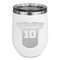 Baseball Jersey Stainless Wine Tumblers - White - Single Sided - Front