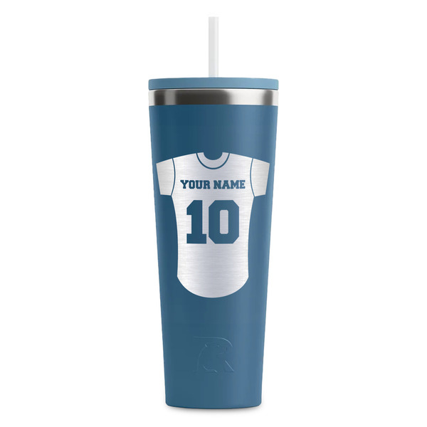 Custom Baseball Jersey RTIC Everyday Tumbler with Straw - 28oz (Personalized)