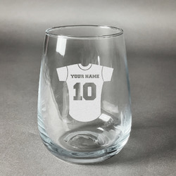 Baseball Jersey Stemless Wine Glass - Engraved (Personalized)