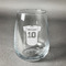 Baseball Jersey Stemless Wine Glass - Front/Approval