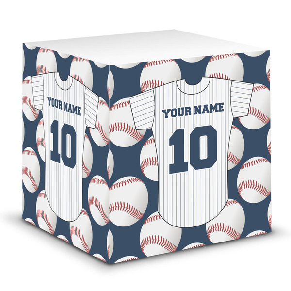 Custom Baseball Jersey Sticky Note Cube (Personalized)