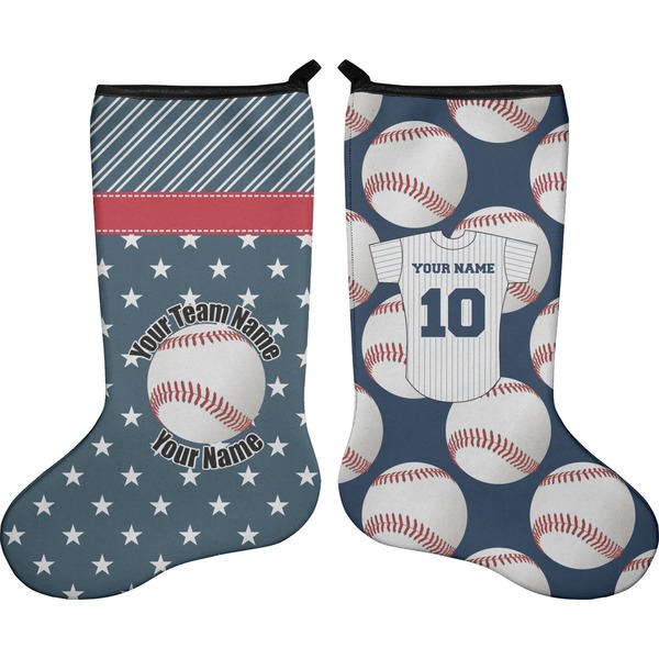 Custom Baseball Jersey Holiday Stocking - Double-Sided - Neoprene (Personalized)