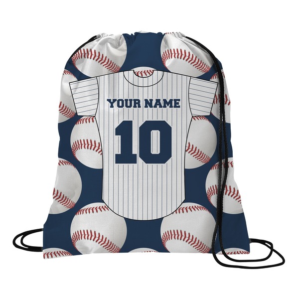 Custom Baseball Jersey Drawstring Backpack - Large (Personalized)