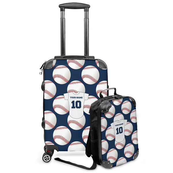 Custom Baseball Jersey Kids 2-Piece Luggage Set - Suitcase & Backpack (Personalized)