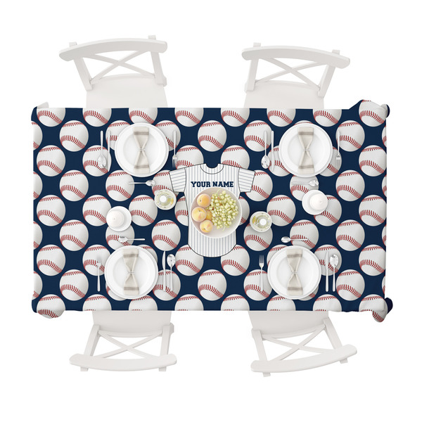 Baseball Jersey Tablecloths (58"x102") - TOP VIEW