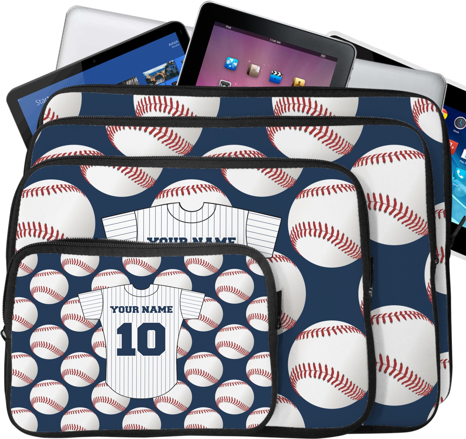 Custom Baseball Jersey Laptop Sleeve / Case (Personalized) YouCustomizeIt