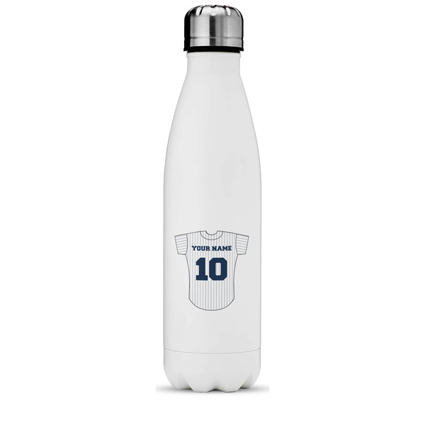 Custom Baseball Jersey Water Bottle - 17 oz. - Stainless Steel - Full Color Printing (Personalized)