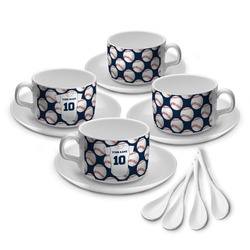 Baseball Jersey Tea Cup - Set of 4 (Personalized)