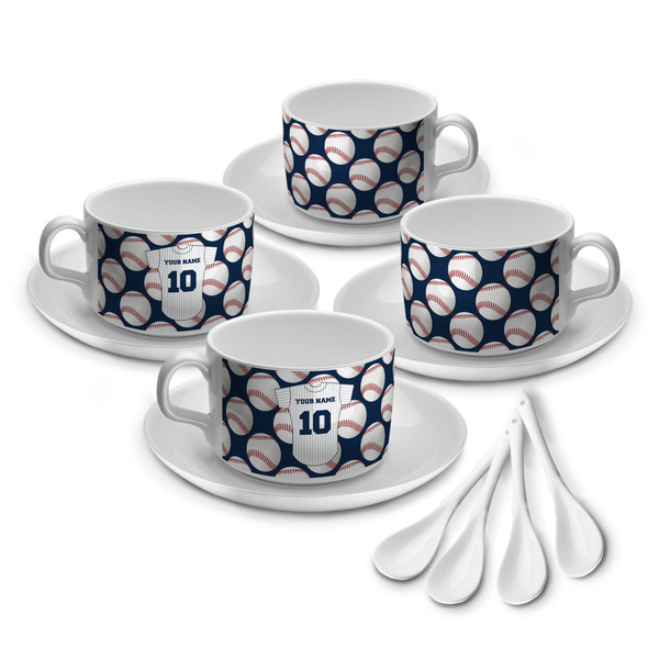 Baseball Jersey Tea Cup - Set of 4
