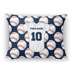 Baseball Jersey Rectangular Throw Pillow Case - 12"x18" (Personalized)
