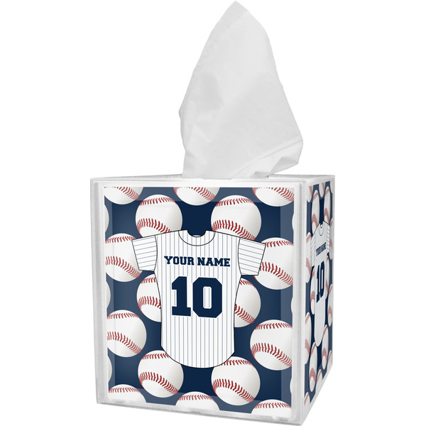 Custom Baseball Jersey Tissue Box Cover (Personalized)