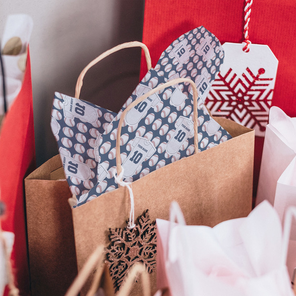 Baseball Jersey Tissue Paper - In Gift Bag