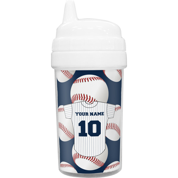 Custom Baseball Jersey Toddler Sippy Cup (Personalized)