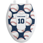 Baseball Jersey Toilet Seat Decal - Elongated (Personalized)
