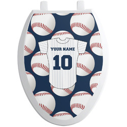 Baseball Jersey Toilet Seat Decal - Elongated (Personalized)