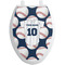 Baseball Jersey Toilet Seat Decal - Elongated (Personalized)