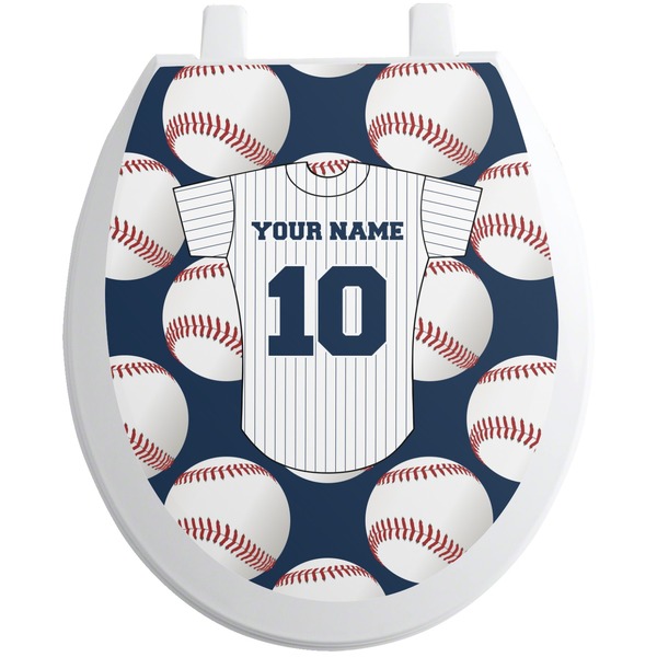Custom Baseball Jersey Toilet Seat Decal (Personalized)