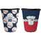 Baseball Jersey Trash Can Black - Front and Back - Apvl