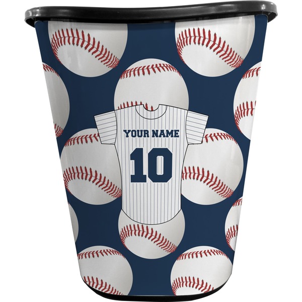Baseball Jersey Trash Can Black
