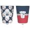 Baseball Jersey Trash Can White - Front and Back - Apvl