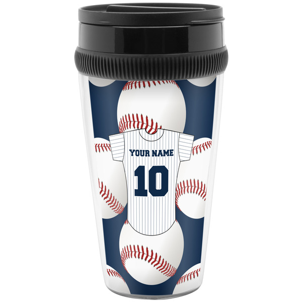 Custom Baseball Jersey Acrylic Travel Mug without Handle (Personalized)