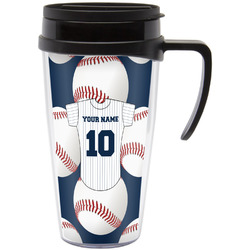Baseball Jersey Acrylic Travel Mug with Handle (Personalized)