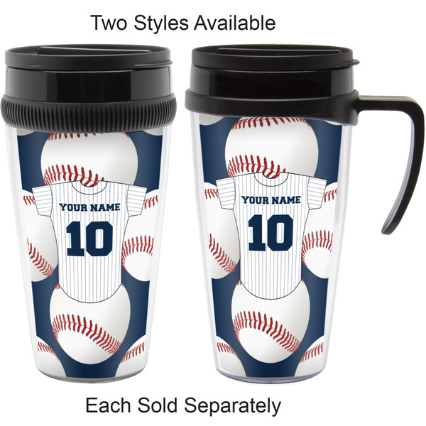 Baseball Jersey Travel Mugs - with & without Handle
