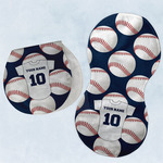 Baseball Jersey Burp Pads - Velour - Set of 2 w/ Name and Number