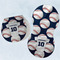 Baseball Jersey Two Peanut Shaped Burps - Open and Folded