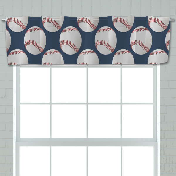 Baseball Jersey Valance - Closeup on window