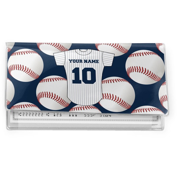 Custom Baseball Jersey Vinyl Checkbook Cover (Personalized)