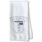 Baseball Jersey Kitchen Towel - Waffle Weave - Partial Print (Personalized)