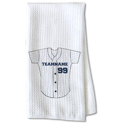 Baseball Jersey Kitchen Towel - Waffle Weave - Partial Print (Personalized)