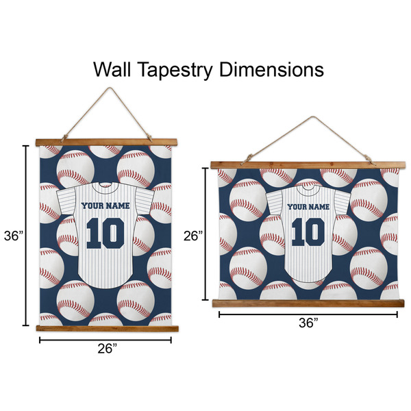 Baseball Jersey Wall Hanging Tapestries - Parent/Sizing