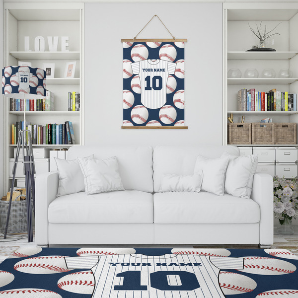 Baseball Jersey Wall Hanging Tapestry - Portrait - IN CONTEXT