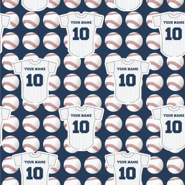 Custom Baseball Jersey Wallpaper & Surface Covering (Peel & Stick 24"x 24" Sample)
