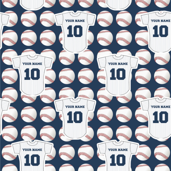 Custom Baseball Jersey Wallpaper & Surface Covering (Water Activated 24"x 24" Sample)