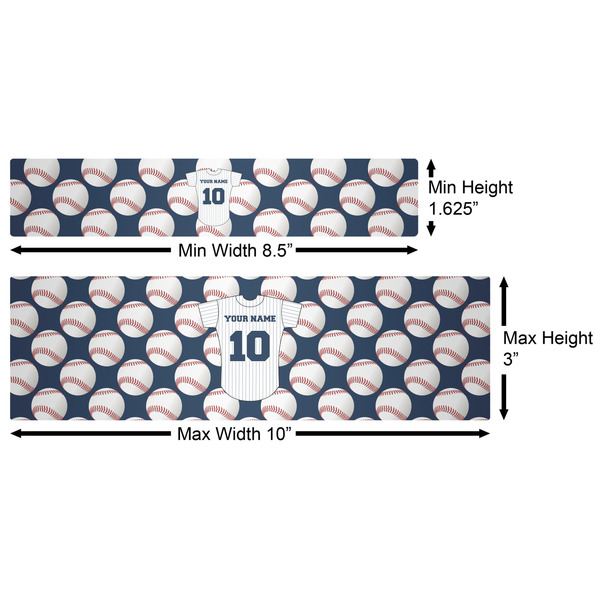 Baseball Jersey Water Bottle Labels w/ Dimensions