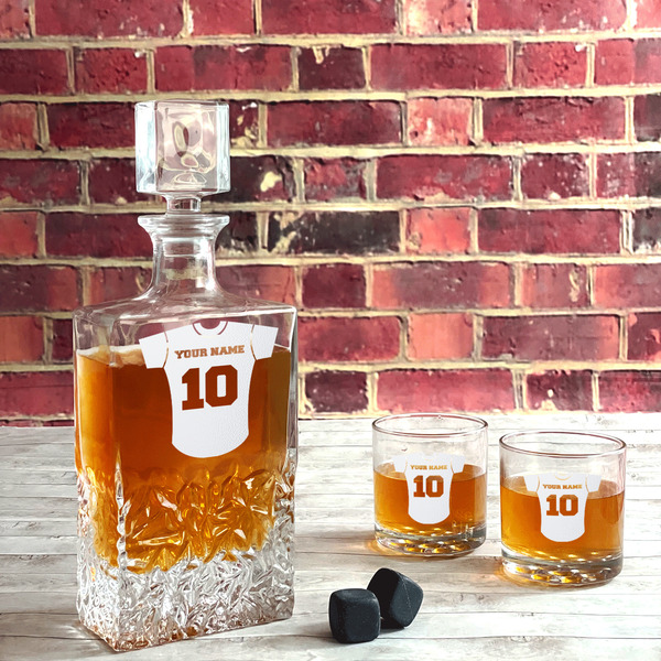 Baseball Jersey Whiskey Decanters - 26oz Rect - LIFESTYLE
