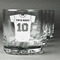 Baseball Jersey Whiskey Glasses Set of 4 - Engraved Front