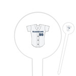 Baseball Jersey Cocktail Picks - Round Plastic (Personalized)