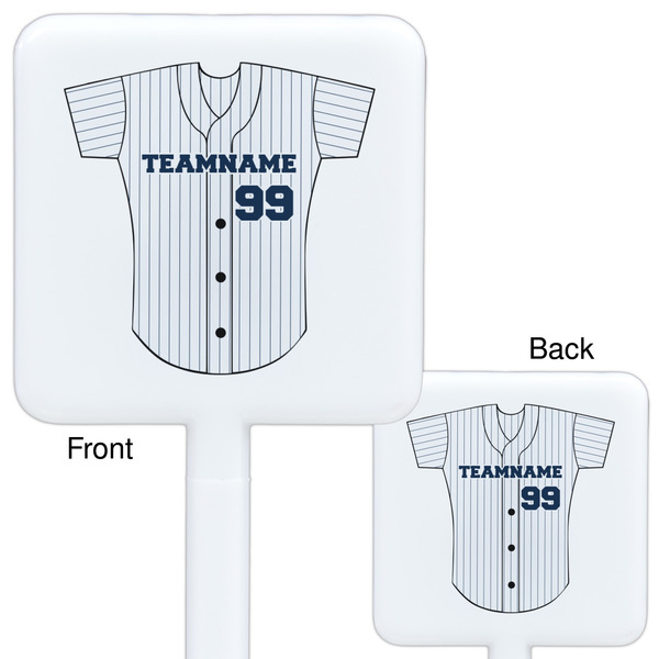 Baseball Jersey White Plastic Stir Stick - Double Sided - Approval