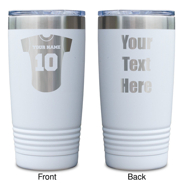 Baseball Jersey White Polar Camel Tumbler - 20oz - Double Sided - Approval