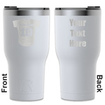 Baseball Jersey RTIC Tumbler - White - Engraved Front & Back (Personalized)