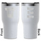 Baseball Jersey White RTIC Tumbler - Front and Back