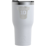 Baseball Jersey RTIC Tumbler - White - Engraved Front (Personalized)