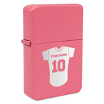 Baseball Jersey Windproof Lighter - Pink - Double Sided & Lid Engraved (Personalized)