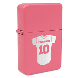Baseball Jersey Windproof Lighter - Pink - Single Sided (Personalized)
