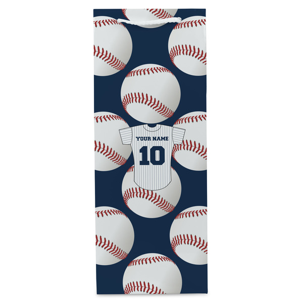 Baseball Jersey Wine Gift Bag - Gloss - Front